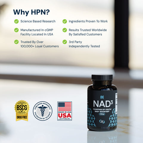 NAD3® 30 • An All Natural NAD+ Booster® Dietary Supplement (15 Day Supply)