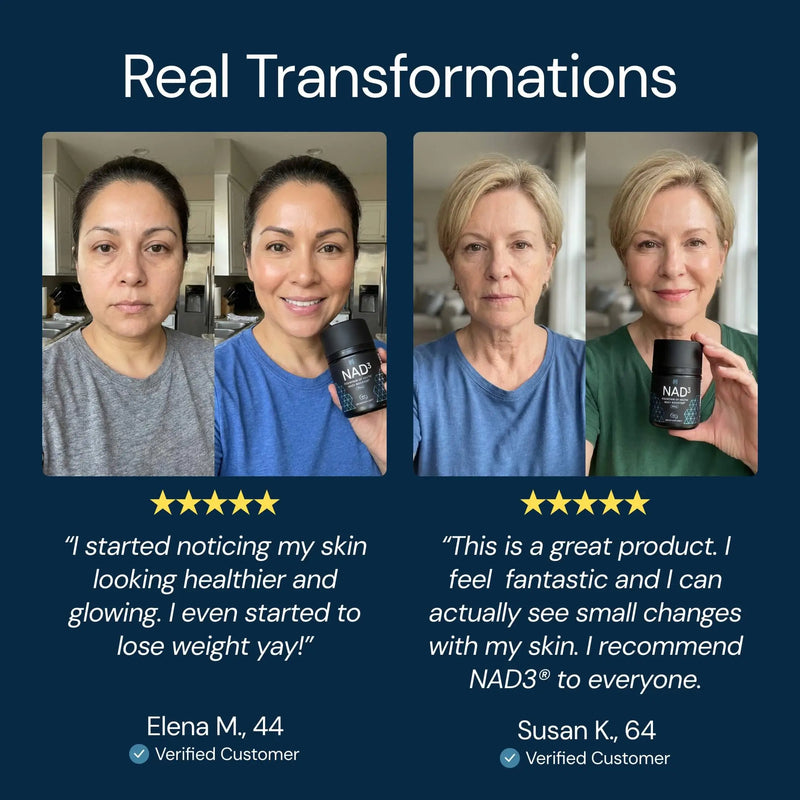 NAD3® 60 • Un suplemento dietético totalmente natural NAD+ Booster® (suministro para 1 mes) 