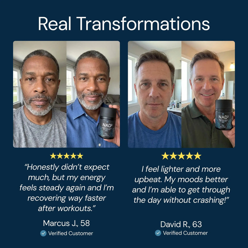 NAD3® 60 • Un suplemento dietético totalmente natural NAD+ Booster® (suministro para 1 mes) 