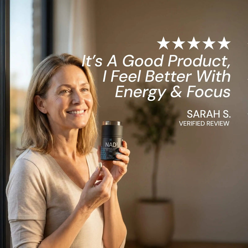 NAD3® 60 • Un suplemento dietético totalmente natural NAD+ Booster® (suministro para 1 mes) 