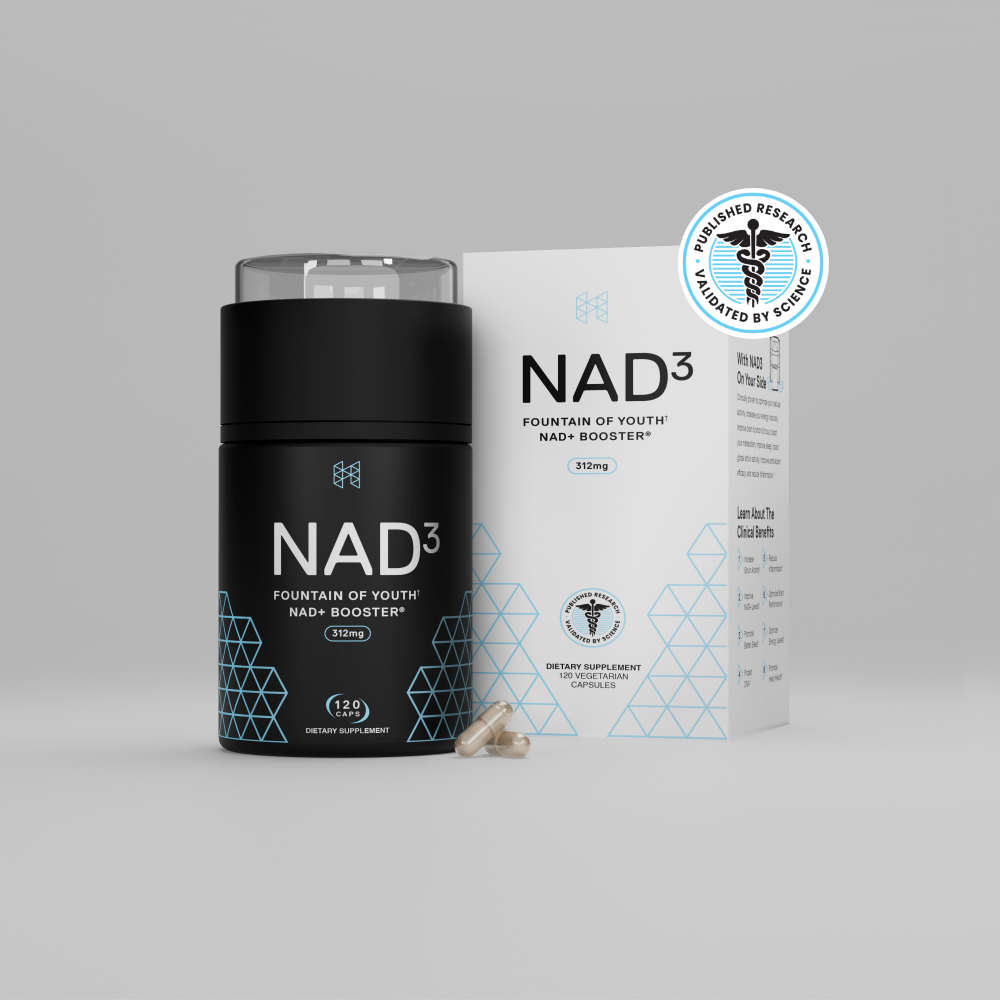 NAD3® 120 • An All Natural NAD+ Booster® Dietary Supplement (2 Month Supply)