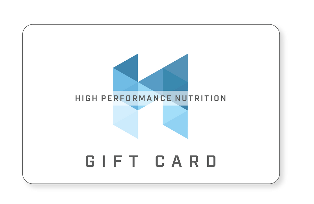 Tarjeta de regalo de nutrición de alto rendimiento